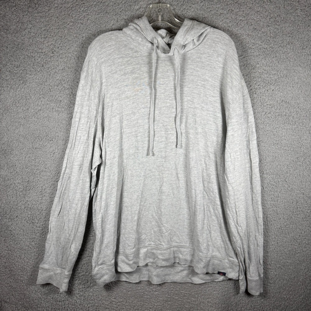 Faherty Sunwashed Midweight Organic Hoodie Mens Size 2XL Grey Heather Sweatshirt